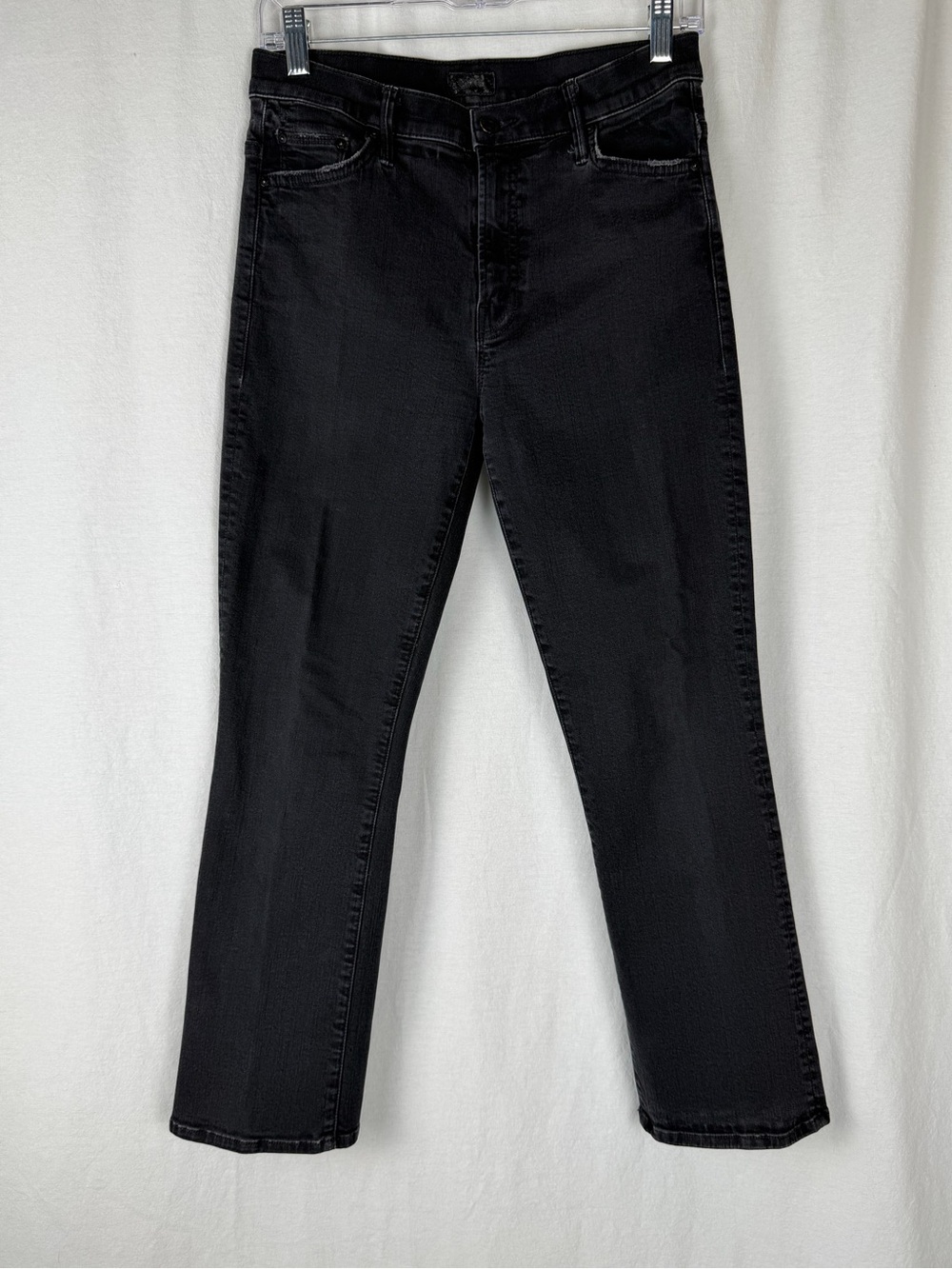 MOTHER The Insider Crop Jeans Not Guilty Black Size 29